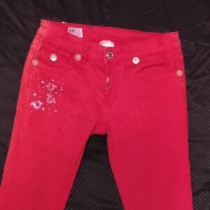True Religion Women's Bright Red Skinny Jeans